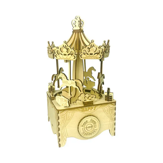 Carousel Eight Tone Box Wooden 3D